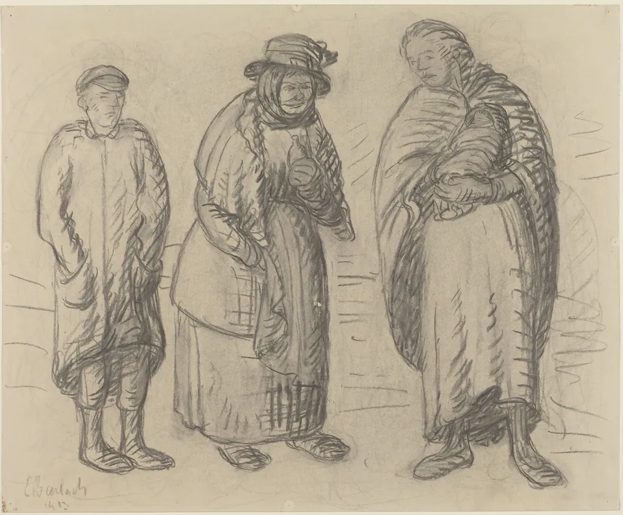 Three Figures by Ernst Barlach