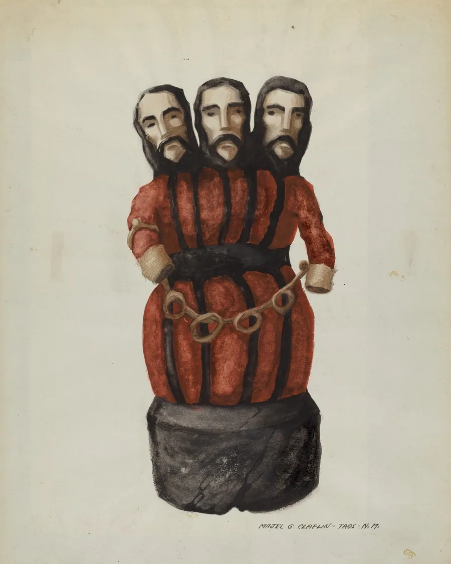 Bulto:"Holy Trinity" by Majel G. Claflin