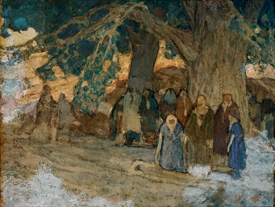 He Healed the Sick by Henry Ossawa Tanner, born Pittsburgh, PA 1859-died Paris, France 1937