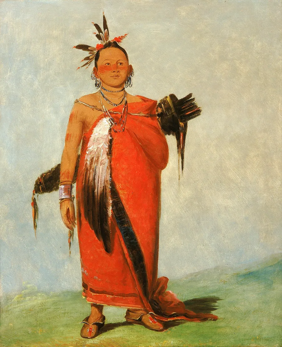 Hongs-káy-dee, Great Chief, Son of The Smoke by George Catlin, born Wilkes-Barre, PA 1796-died Jersey City, NJ 1872