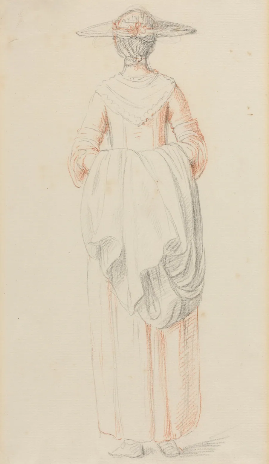 Lady Holding Her Cloak from Behind by William Hoare