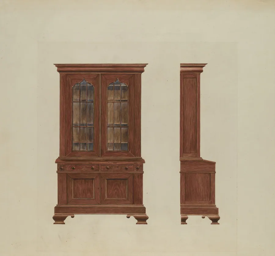 Combination Desk and Bookcase by Ray Price