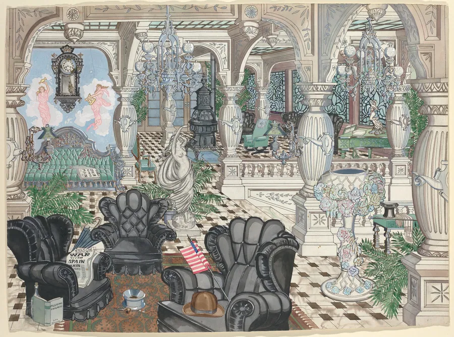 Foyer Men's Club, 1880-1910 by Perkins Harnly