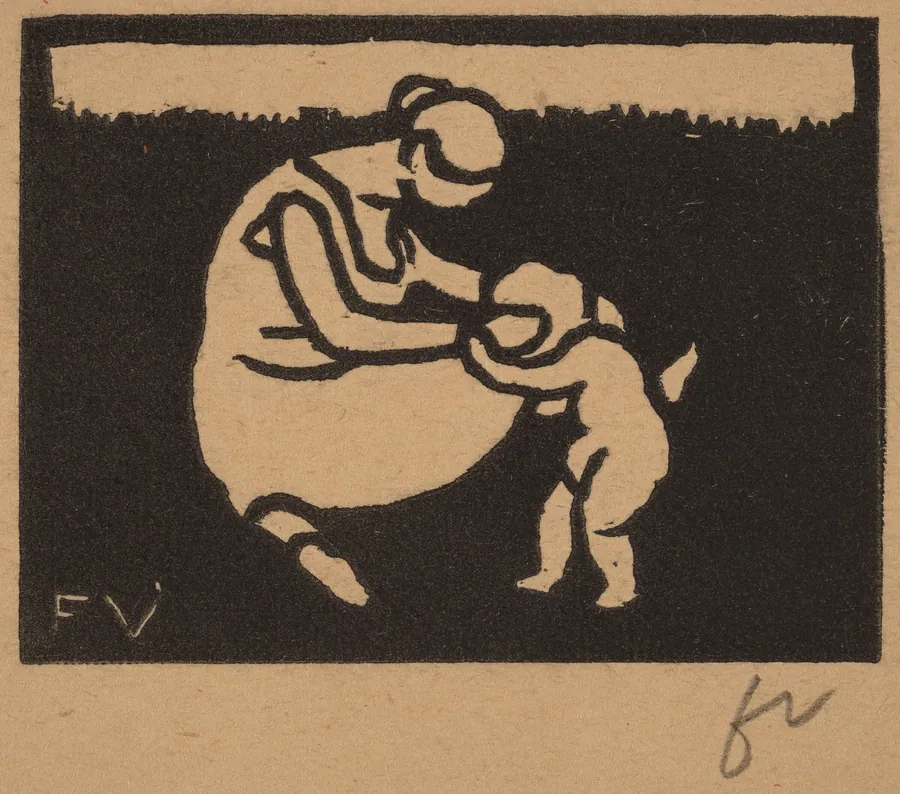 Bather and Child (La baigneuse à l'enfant) by Félix Vallotton