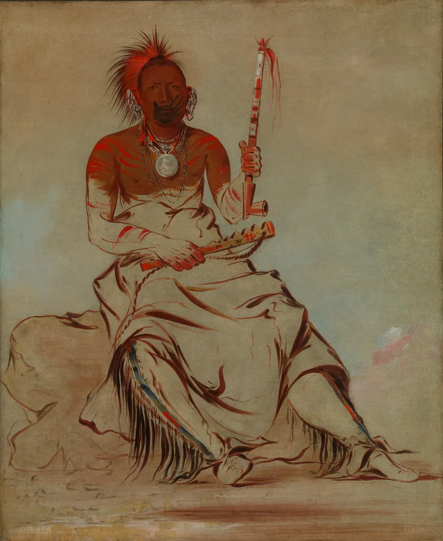 Te-ah'-ke-ra-lée-re-coo, The Cheyenne, a Republican Pawnee by George Catlin, born Wilkes-Barre, PA 1796-died Jersey City, NJ 1872