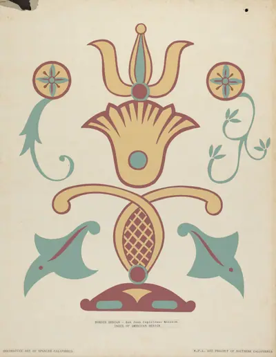 San Juan Capistrano Mission Border Design from the portfolio "Decorative Art of Spanish California"