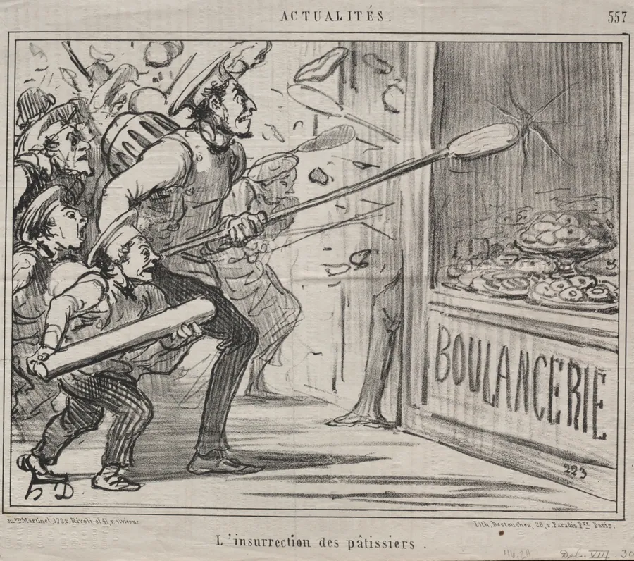 The revolt of the pastry chefs by Honoré Daumier