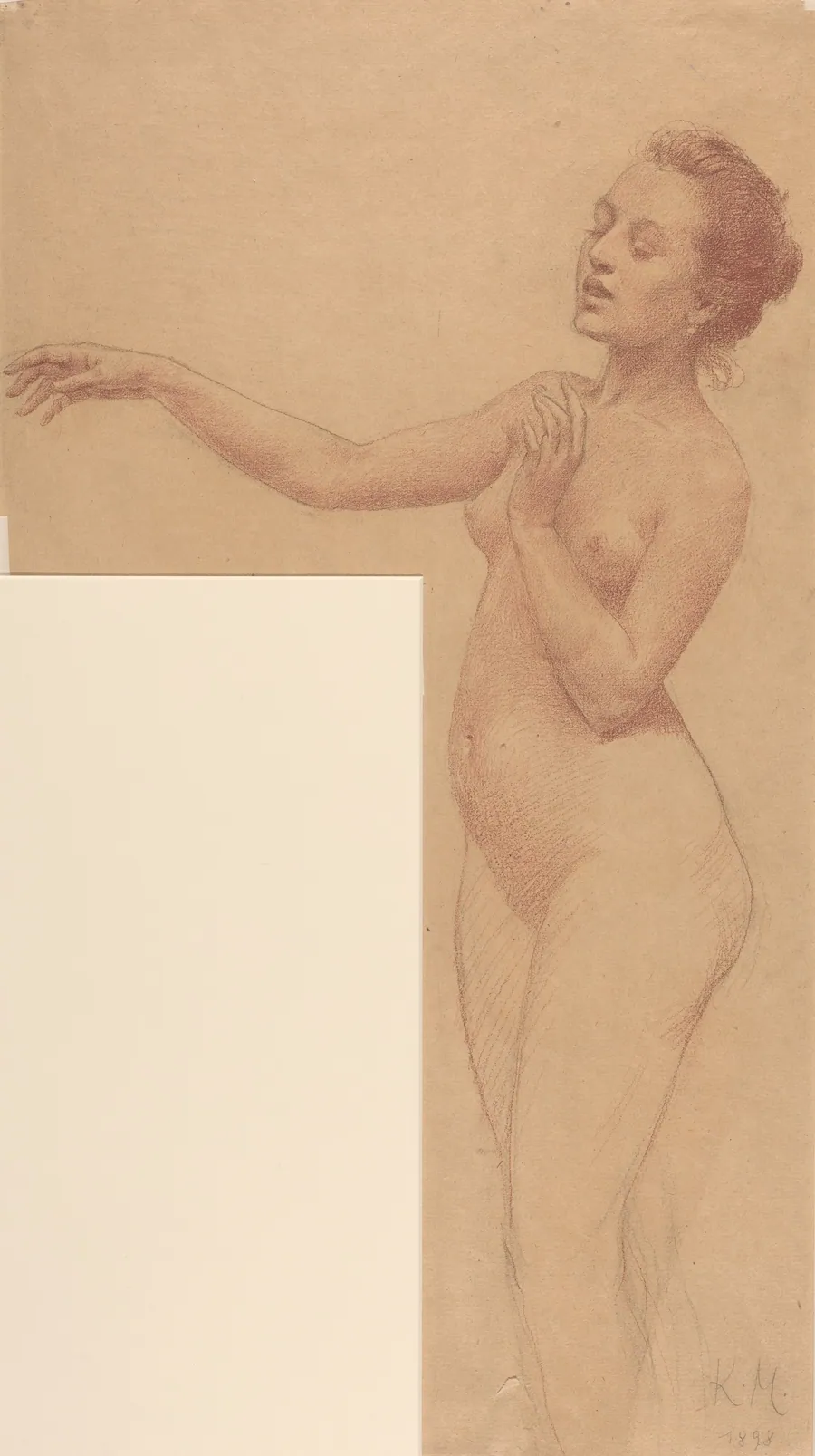 Female Nude with Outstretched Arm by Karel Vitezslav Masek
