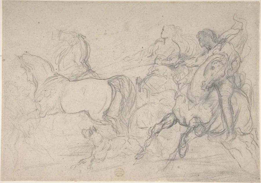 Charioteer and Horseman by Théodore Gericault