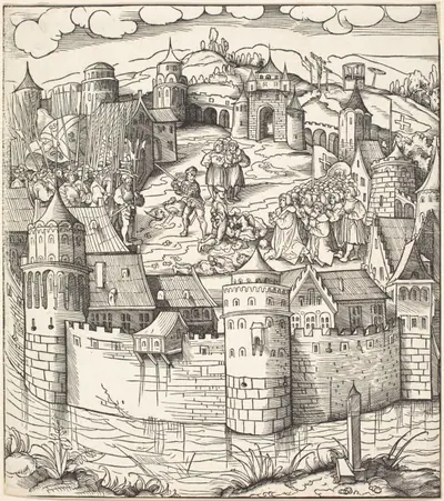 Execution of a Man at a Market-Place of a Town