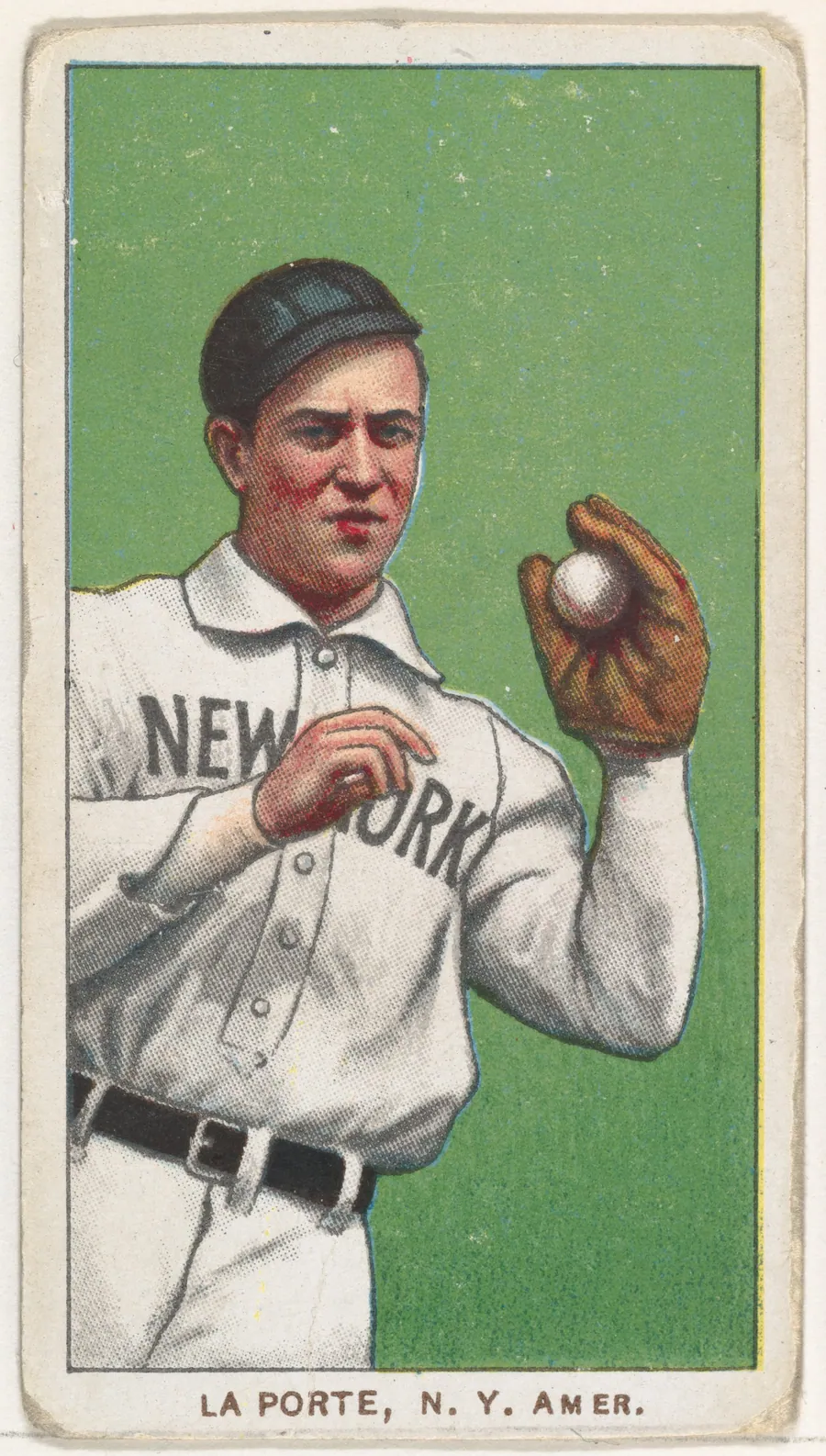 La Porte, New York, American League, from the White Border series (T206) for the American Tobacco Company by American Tobacco Company