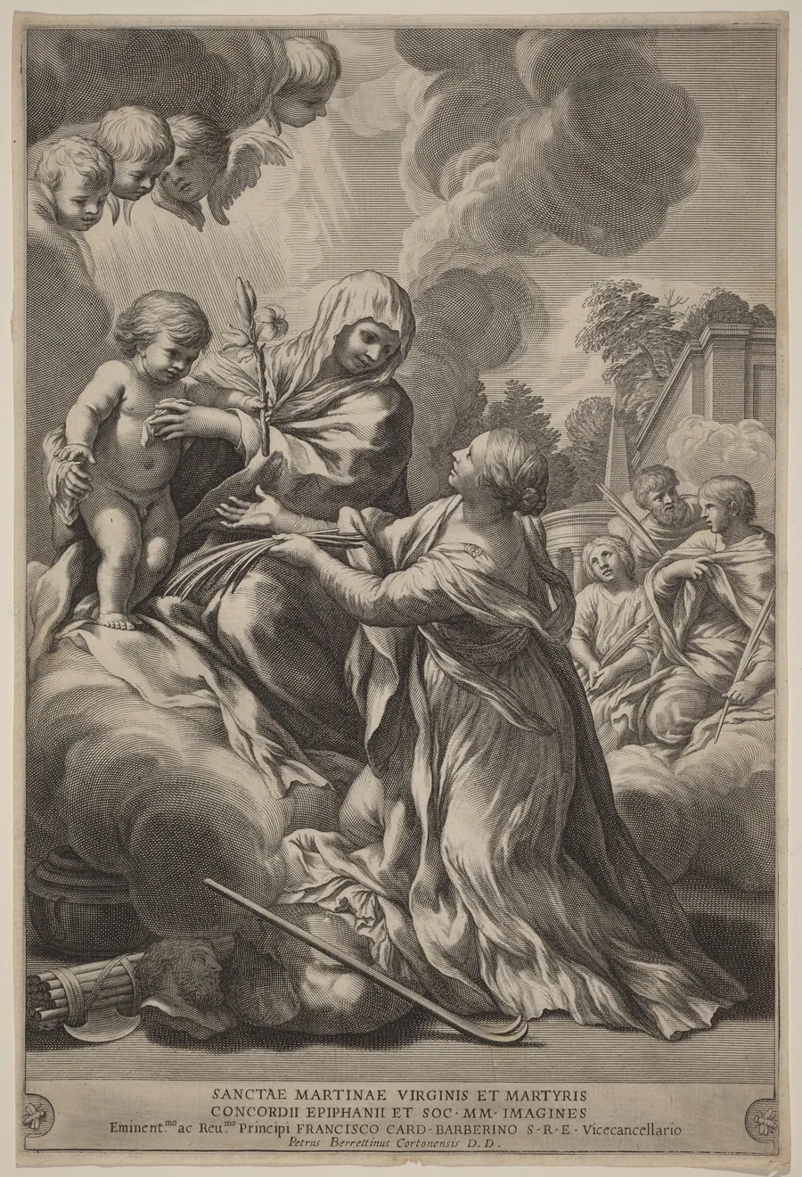 Virgin and Child with Martyrs by Italian 17th Century
