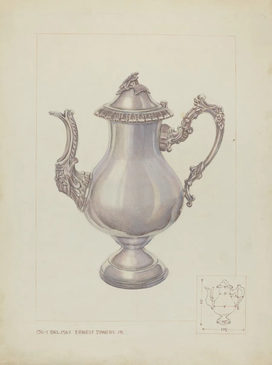 Silver Coffee Pot by Ernest A. Towers, Jr.
