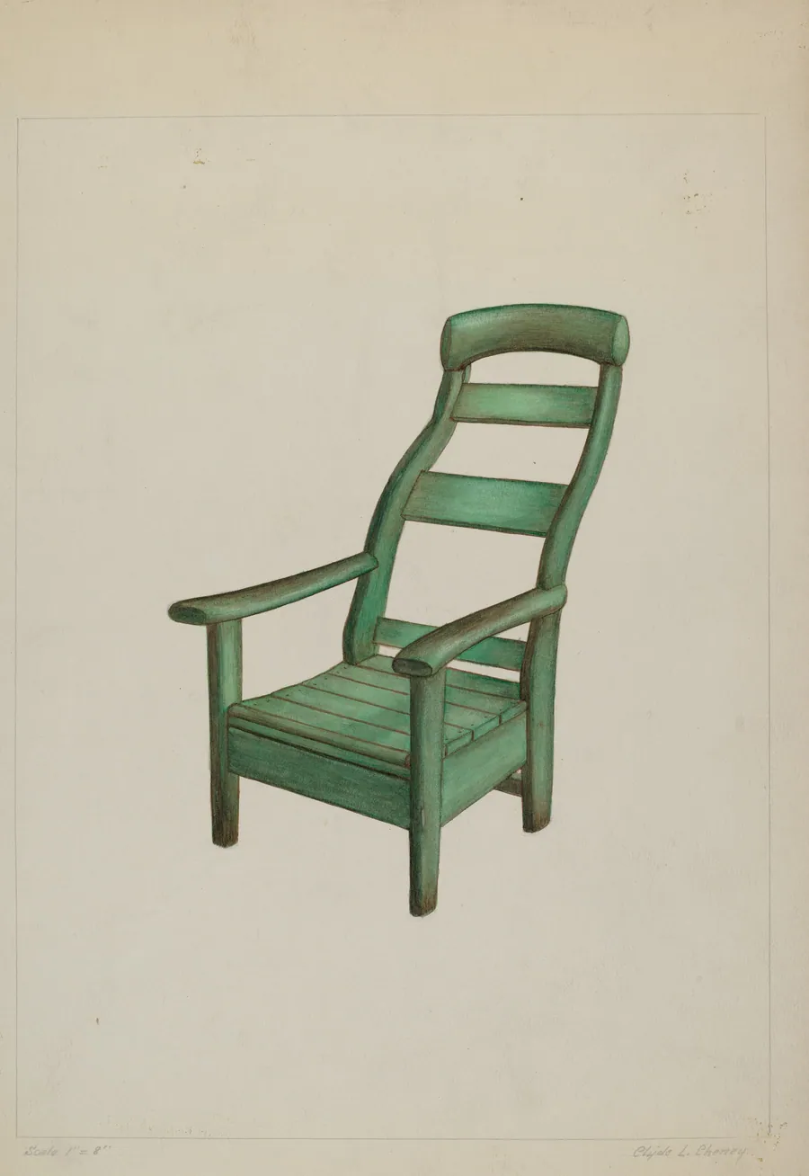 Wooden Chair by Clyde L. Cheney