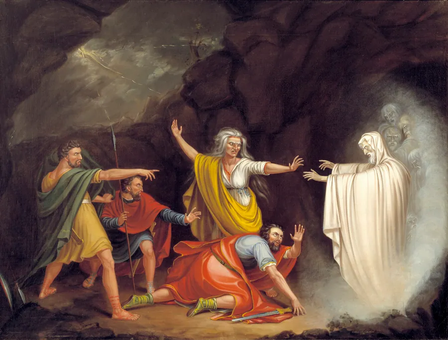 Saul and the Witch of Endor by William Sidney Mount, born Setauket, NY 1807-died Setauket, NY 1868