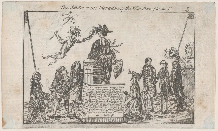 The Statue, or the Adoration of the Wise Men of the West by Anonymous, British, 18th century