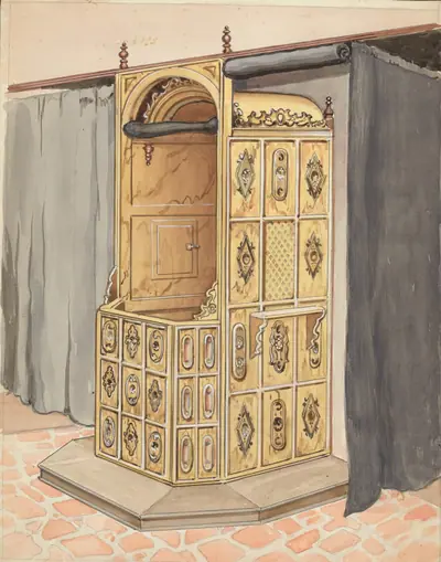Side of Confessional Chair