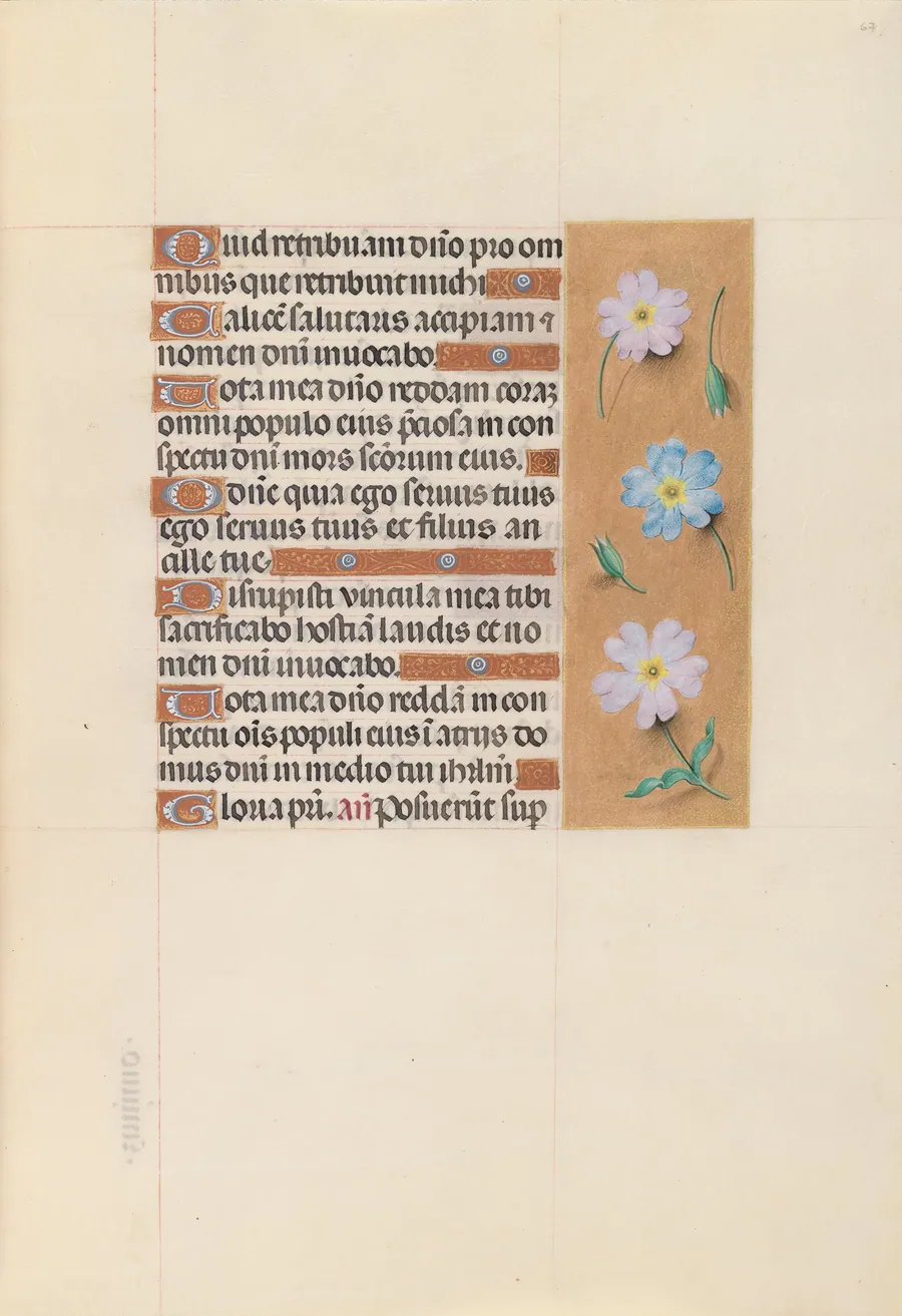 Hours of Queen Isabella the Catholic, Queen of Spain:  Fol. 67r by Master of the First Prayerbook of Maximillian