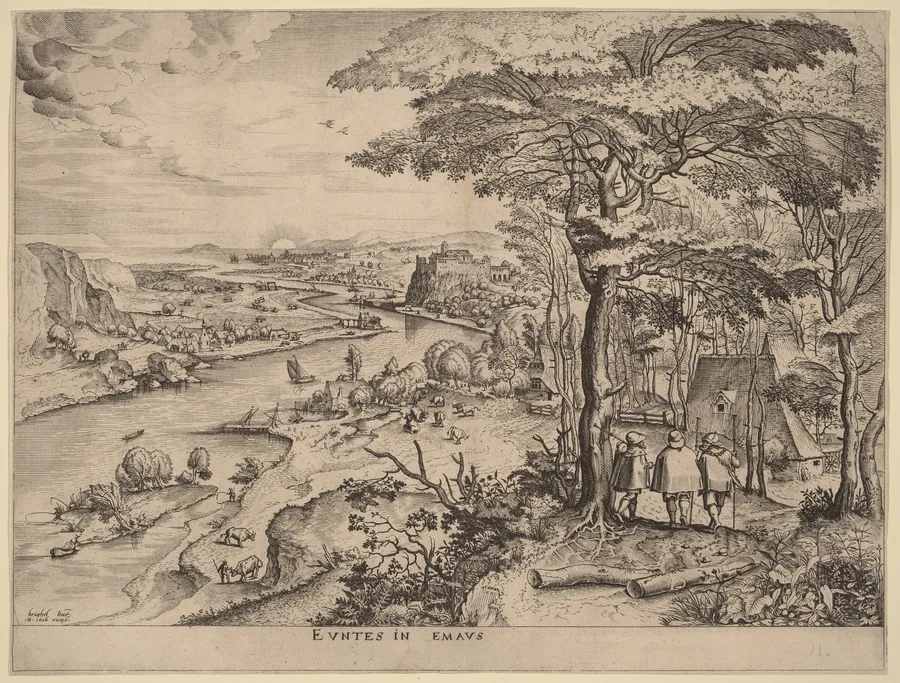 Euntes in Emaus (The Pilgrims to Emmaus) by Lucas van Doetechum