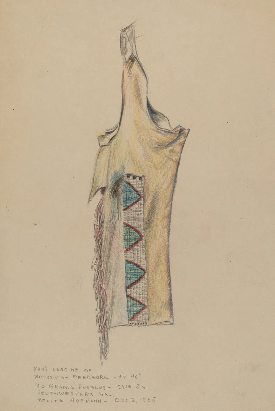 Buckskin Legging with Beadwork by Melita Hofmann