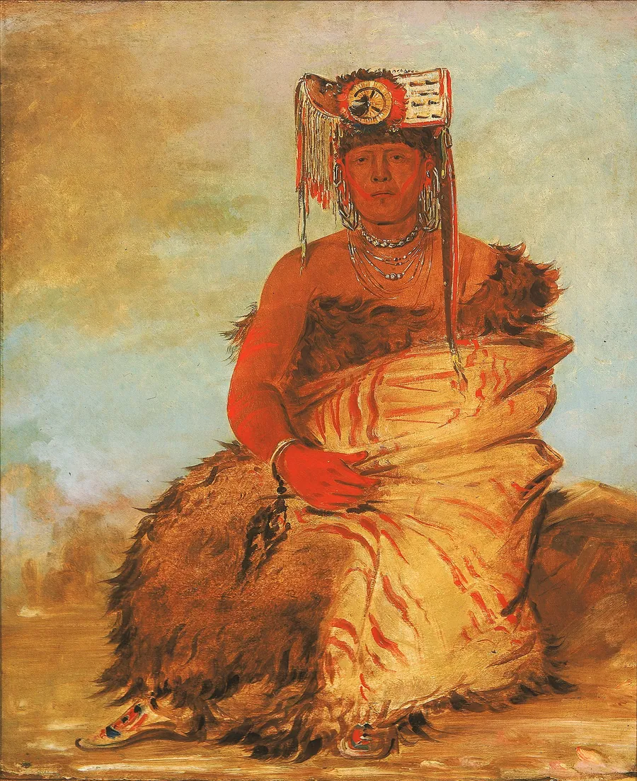 La-kée-too-wi-rá-sha, Little Chief, a Tapage Pawnee Warrior by George Catlin, born Wilkes-Barre, PA 1796-died Jersey City, NJ 1872
