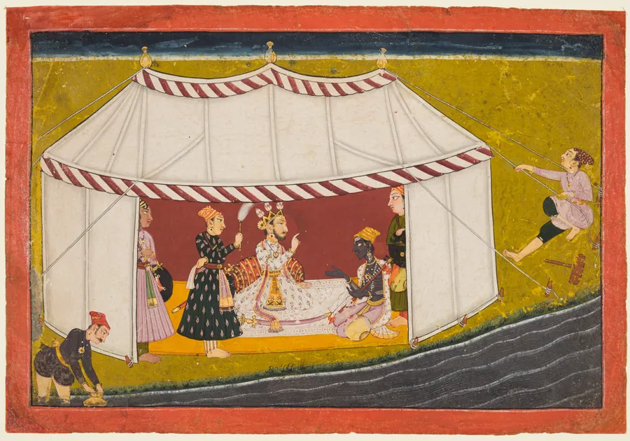 King Vikrama summons Madhava, folio 15 from a Madhavanala-Kamakandala
