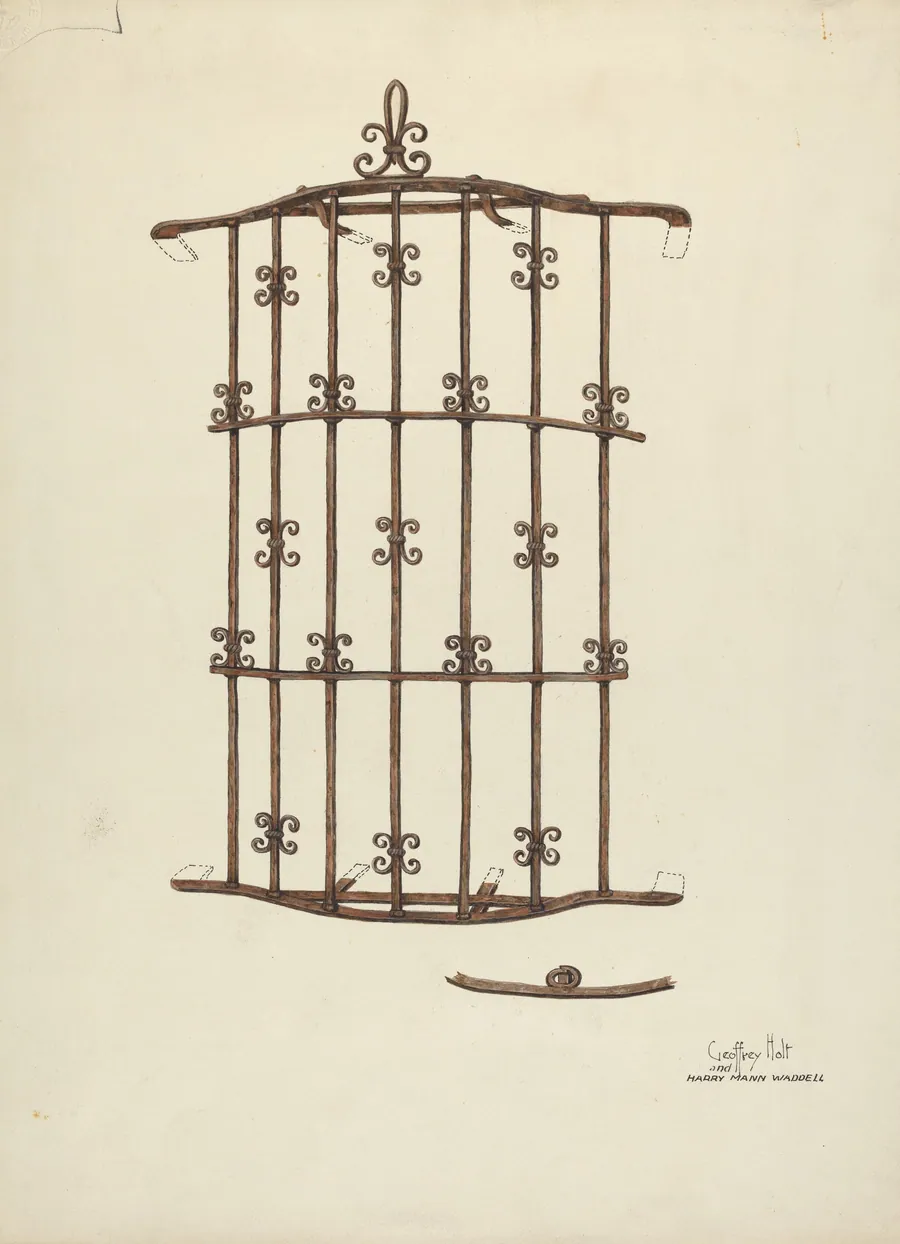 Iron Window Grille by Harry Mann Waddell