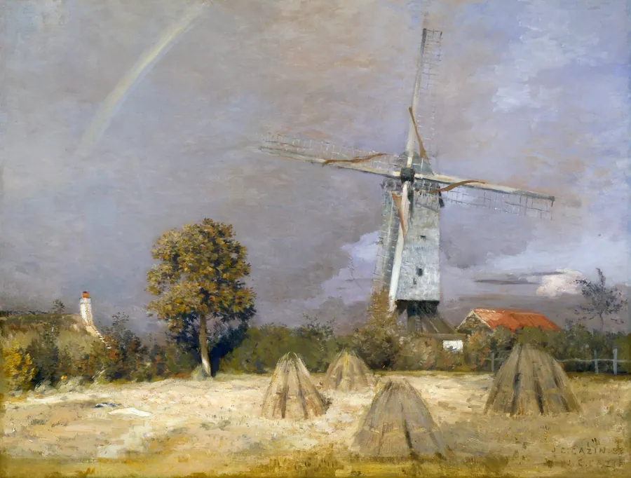 The Great Windmill and the Rainbow by Jean-Charles Cazin