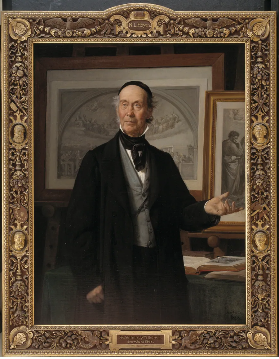 Kunsthistorikeren, professor N. L. Høyen by Wilhelm Marstrand
