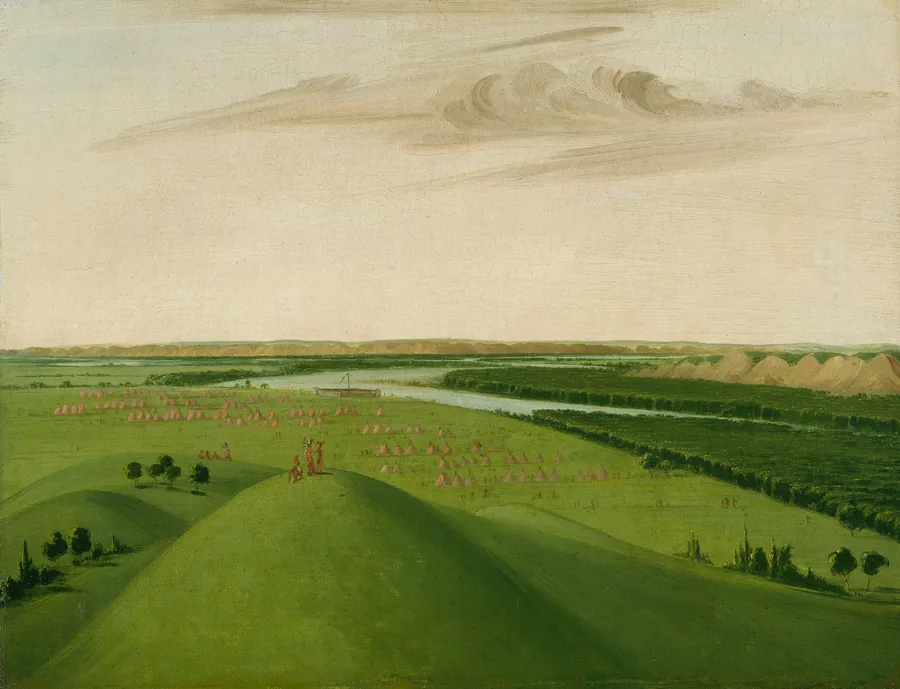 Fort Union, Mouth of the Yellowstone River, 2000 Miles above St. Louis by George Catlin, born Wilkes-Barre, PA 1796-died Jersey City, NJ 1872