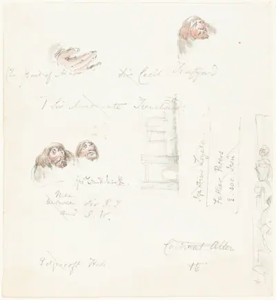 Sketches of Grotesque Faces