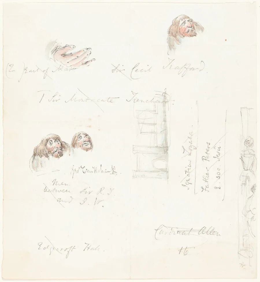 Sketches of Grotesque Faces by George Cruikshank