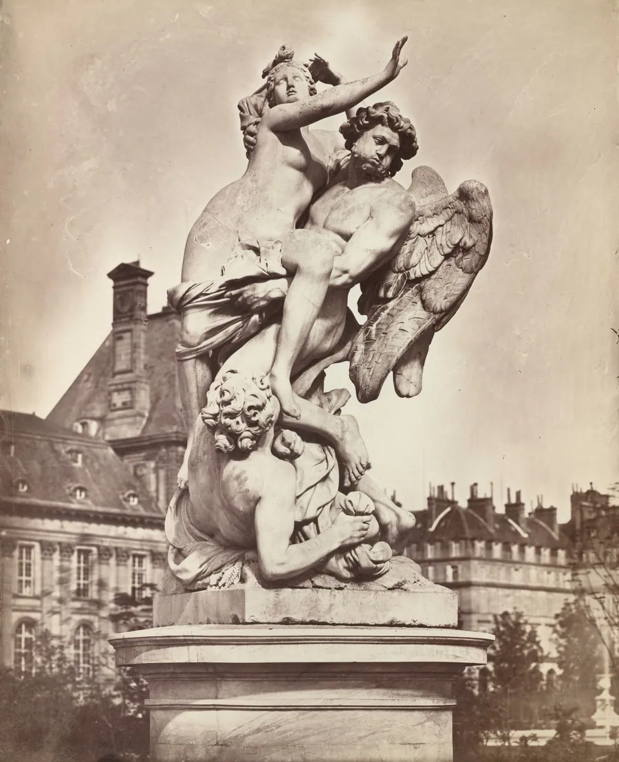 Statue des Tuileries: G. Marsy et A. Flamen: Borée enlevant Orythie by Charles Nègre