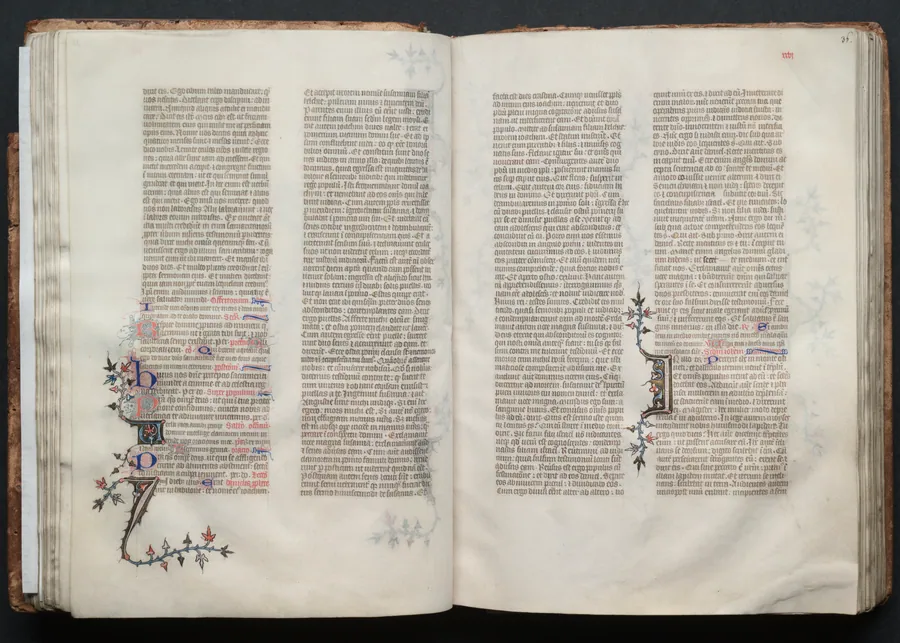 The Gotha Missal:  Fol. 36r, Text by Master of the Boqueteaux