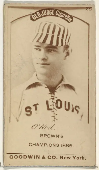 James Edward "Tip" O'Neill, Left Field, St. Louis Browns, from the Old Judge series (N172) for Old Judge Cigarettes