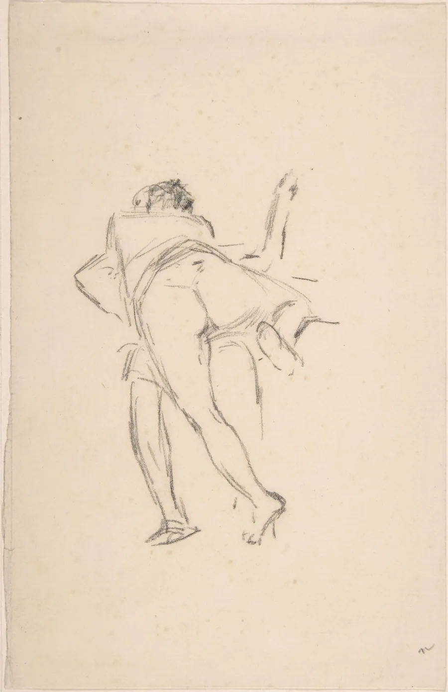 Study of two figures, one lunging at the other by Félicien Rops