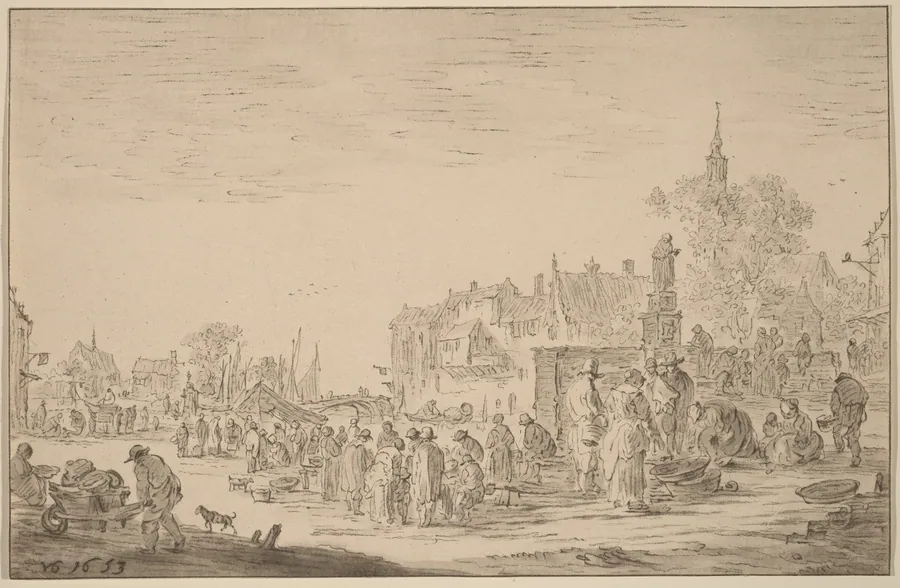 Fish Market by Cornelis Ploos van Amstel