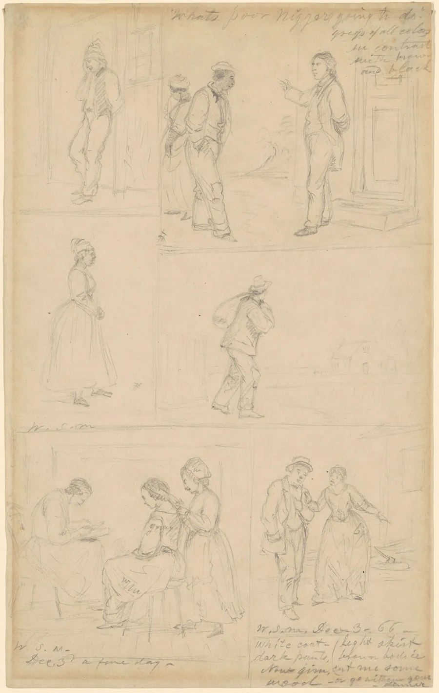 Studies of Figural Groups by William Sidney Mount