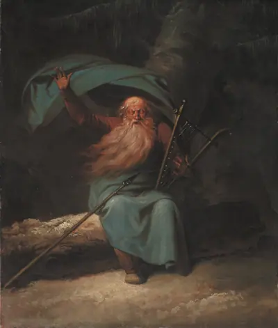 Ossian. Den gamle blinde skotske barde synger til harpen sin svanesang