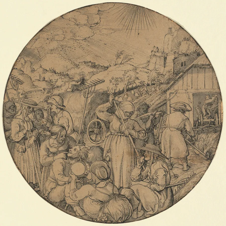 The Hay Harvest (June) by Jörg Breu the Elder