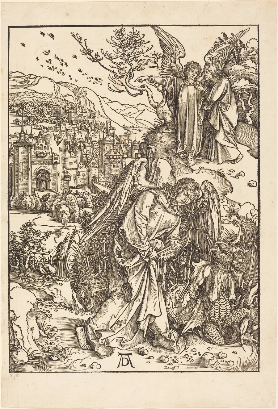 The Angel with the Key to the Bottomless Pit by Albrecht Dürer