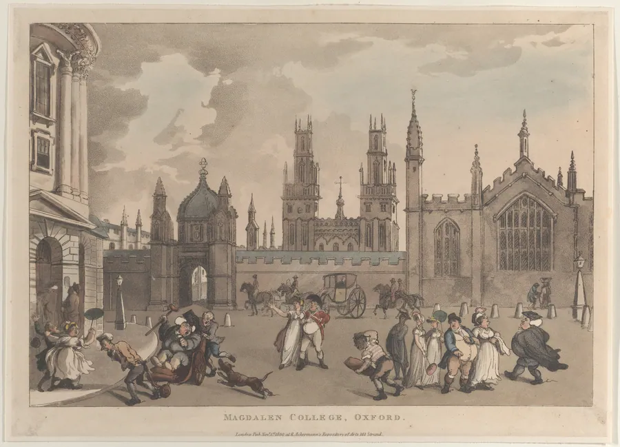 Magdalen College, Oxford by Thomas Rowlandson