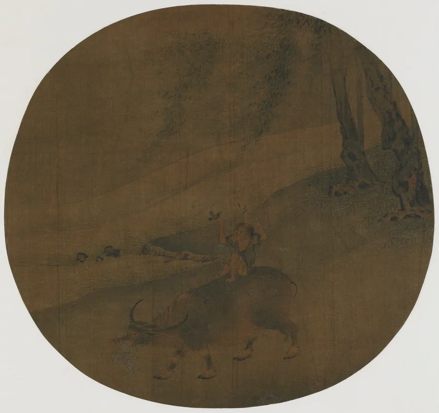 Boy on a water buffalo by Qin Shunyou (ca. 1666-ca. 1750)