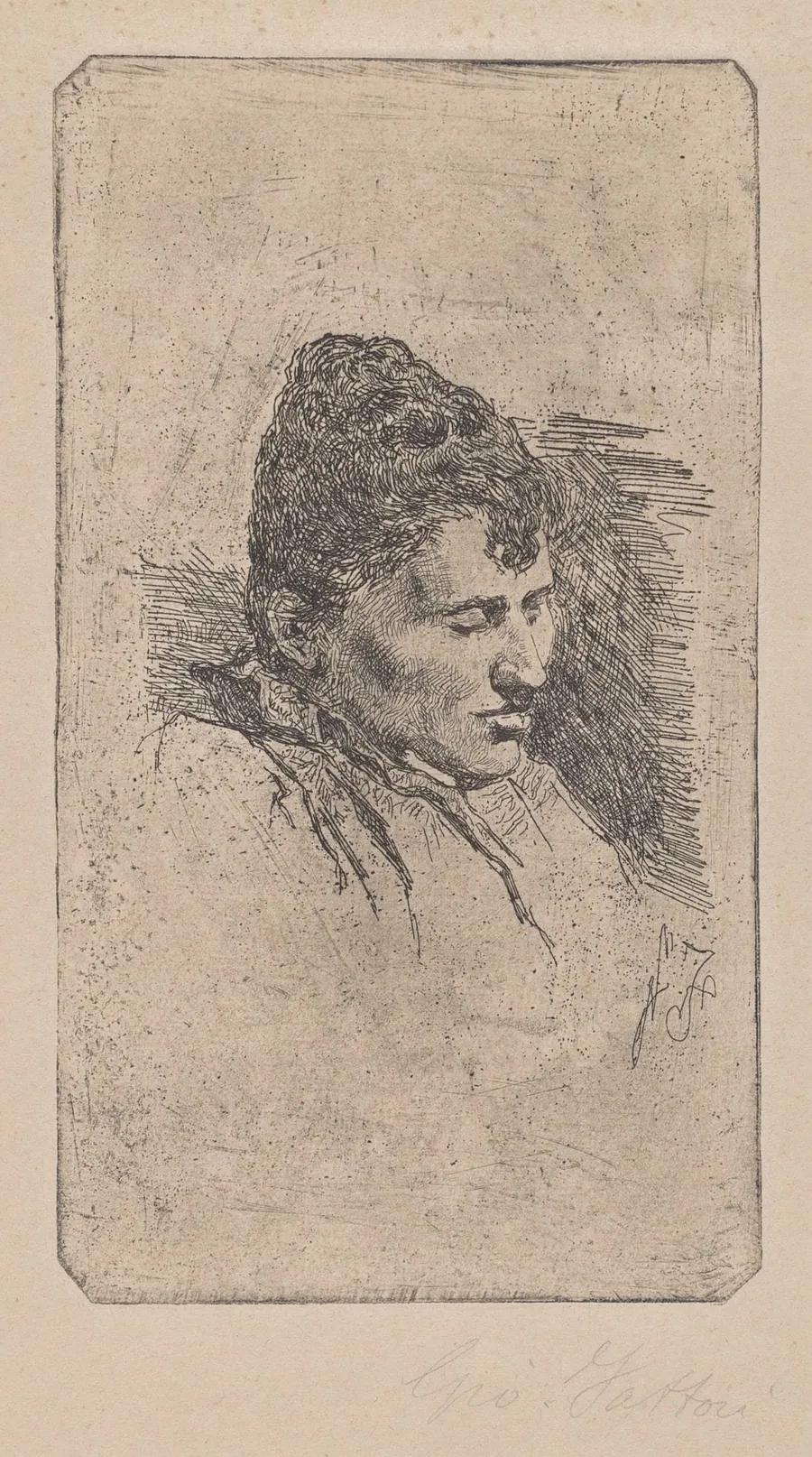 Portrait of the Artist's Second Wife (Ritratto della seconda moglie) by Giovanni Fattori