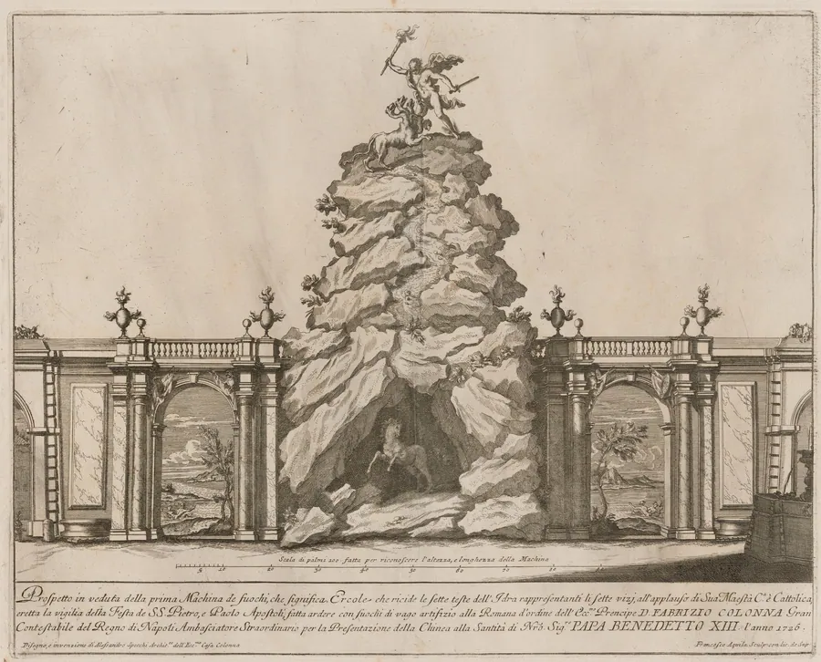 The Prima Macchina for the Chinea of 1726: Hercules and the Hydra by Francesco Faraone Aquila