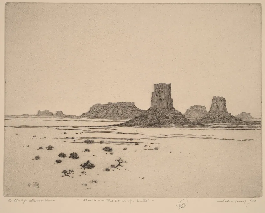 Dawn in the Land of the Buttes by George Elbert Burr