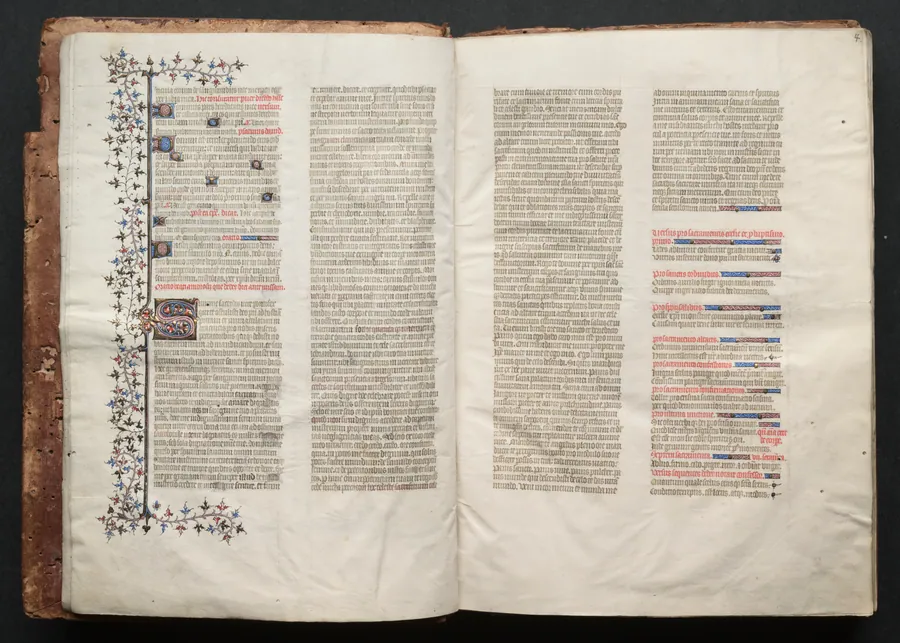 The Gotha Missal:  Fol. 3v, Text by Master of the Boqueteaux