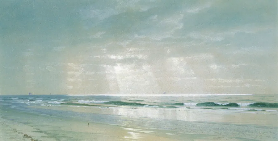 Surf by William Trost Richards, born Philadelphia, PA 1833-died Newport, RI 1905
