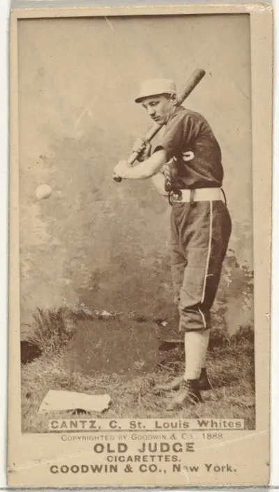 Bartholomew L. "Bart" Cantz, Catcher, St. Louis Whites, from the Old Judge series (N172) for Old Judge Cigarettes