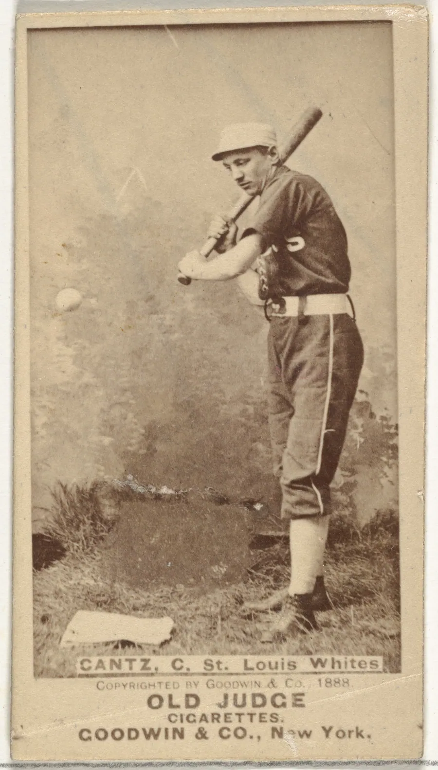 Bartholomew L. "Bart" Cantz, Catcher, St. Louis Whites, from the Old Judge series (N172) for Old Judge Cigarettes by Goodwin & Company